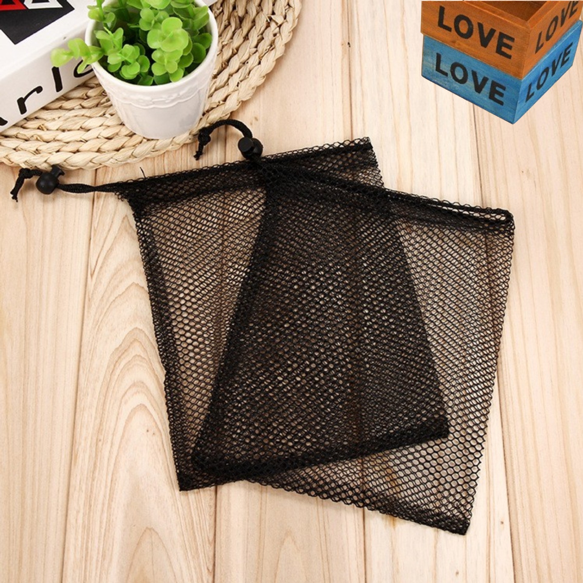 Mesh Pocket Mesh Drawstring Bag Nylon Mesh Golf Ball Toy Storage Towel Tennis Bag