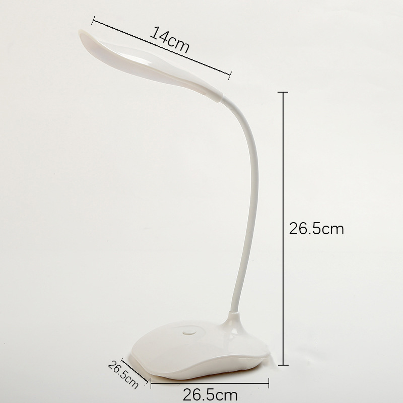 New LED desk lamp, USB cable direct plug power supply or battery dual use, eye-protecting study dormitory reading small book light, night light Item Picture