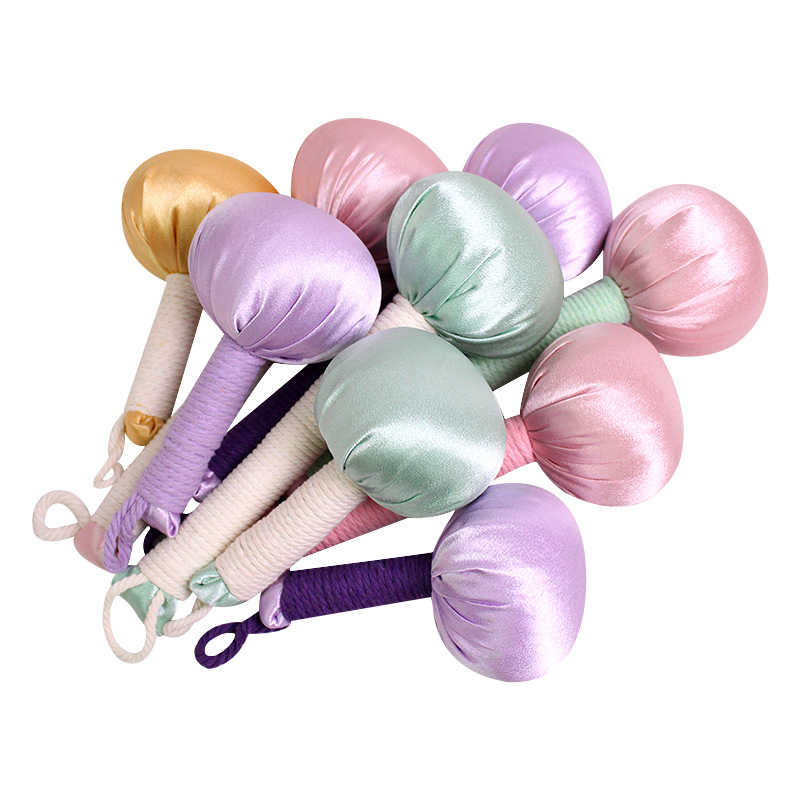 锦缎艾草锤短款手工按摩捶小号艾灸锤艾草养生锤伴手礼艾草锤定制详情图5