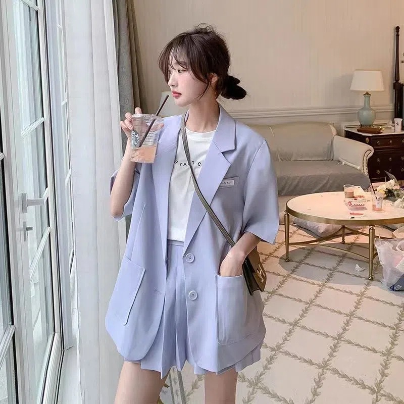 Short Sleeve Small Suit For Women Thin 2023 Summer New Casual Design Sense Of Niche Korean Version Suit Jacket Application Scenario
