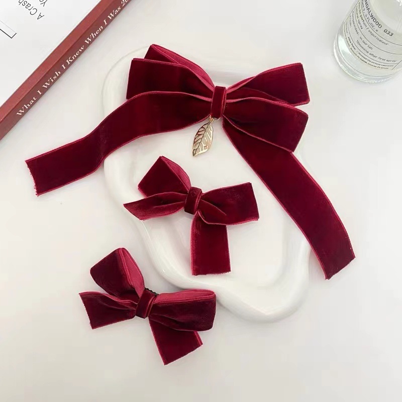 Hair Accessories With Red Bow Hair Clips