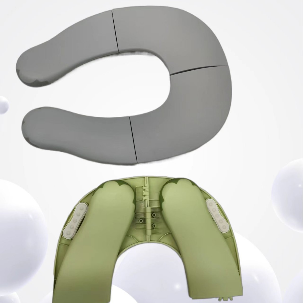 Folding children's toilet seat, portable bathroom, baby toilet pad, household toilet seat, anti-slip toilet seat Item Picture