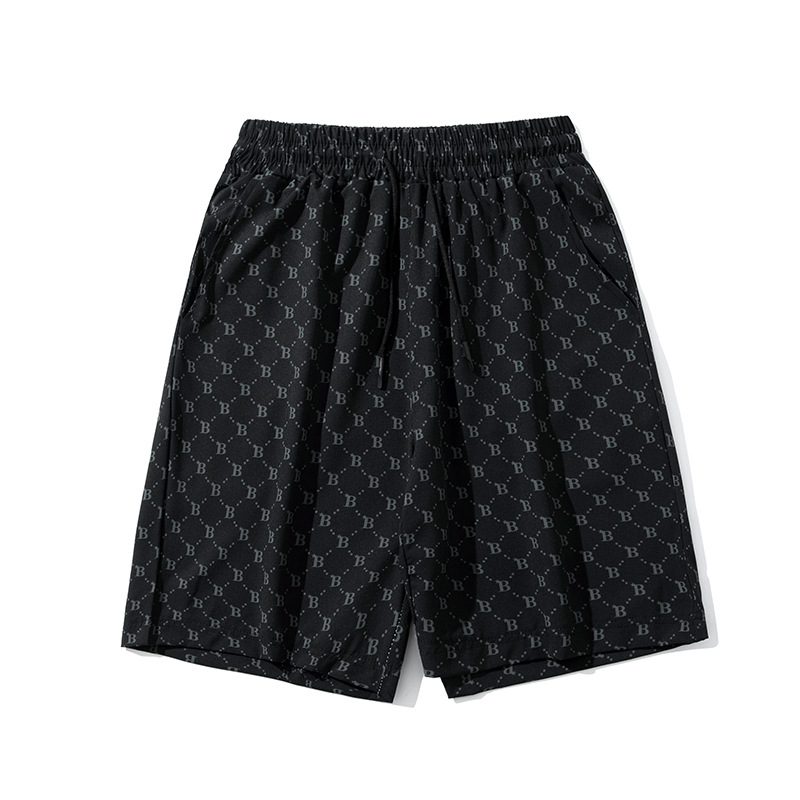 Heavyweight sports shorts for men, new Hong Kong-style versatile pants for summer, loose and casual cappels for men, trendy on Instagram Application Scenario
