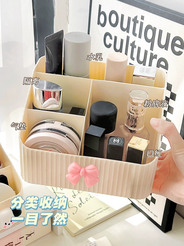 Cosmetics Storage Box Desktop Dresser Lipstick Makeup Brush Holder Acrylic Large Capacity Skin Care Shelf Specification drawing