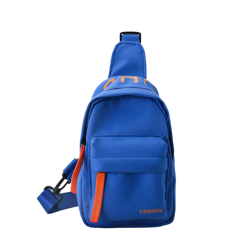 Streetwear children's crossbody bag, Korean-style foreign trade boys' canvas small chest bag, fashionable baby outdoor sports accessory bag, trendy Item Picture