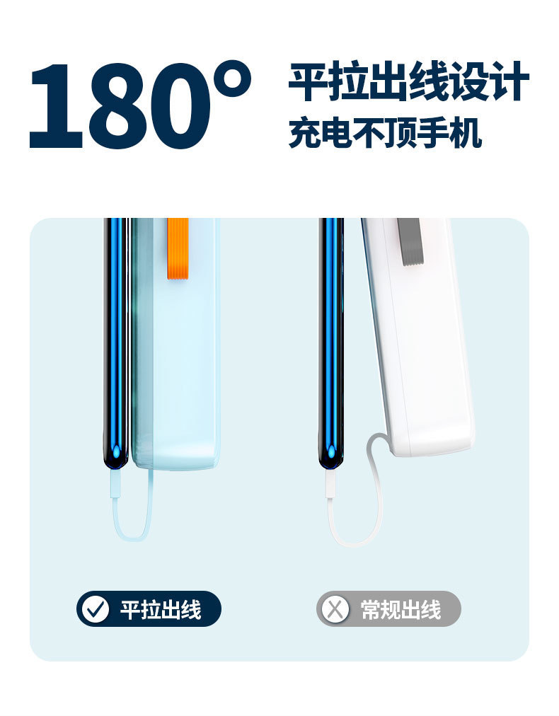 跨境新款120W超级快充大容量20000毫安自带线移动电源批发数码电脑手机配件详情11