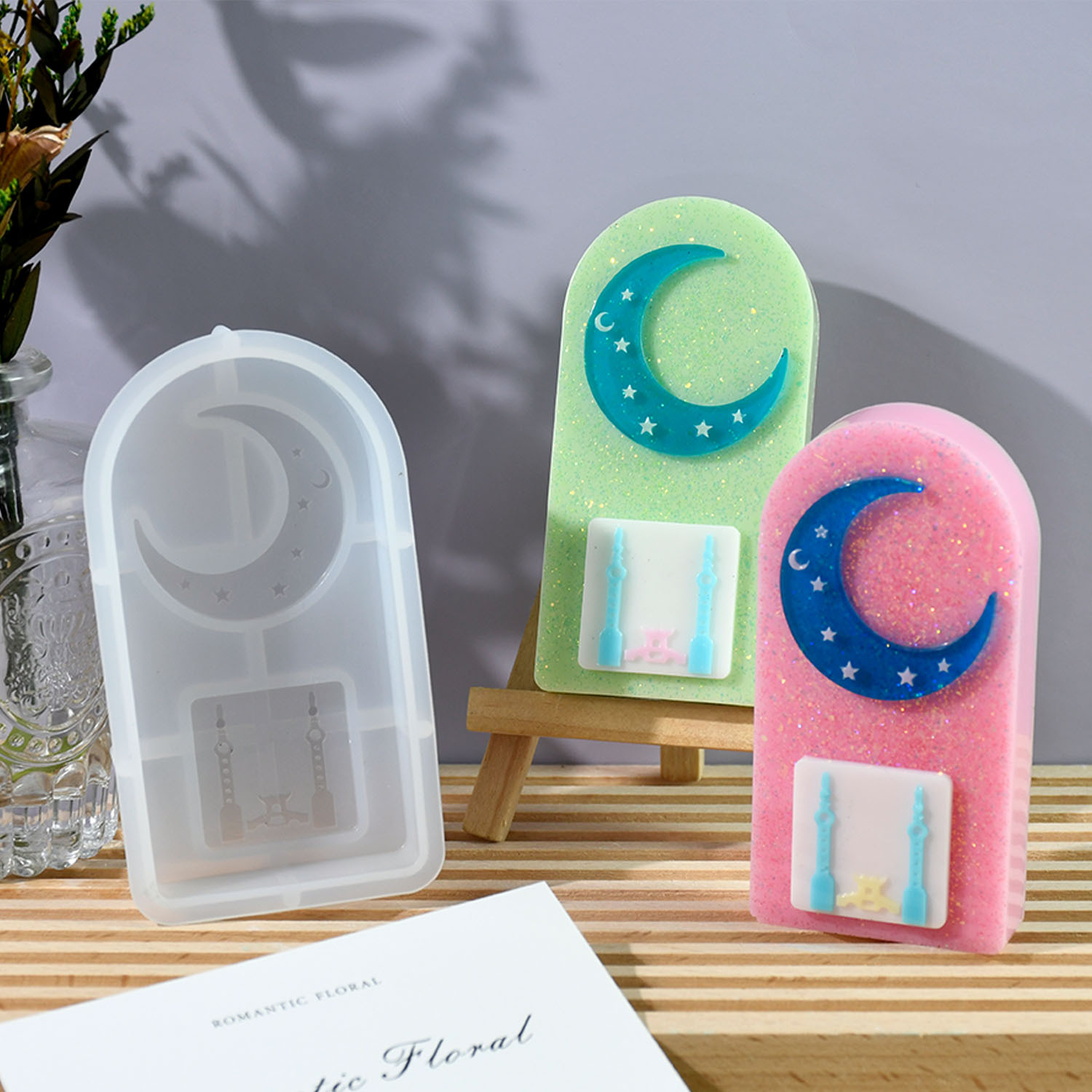 diy resin mold, Moon castle arched decorative item, silicone mold, gypsum scented candle mold Specification image