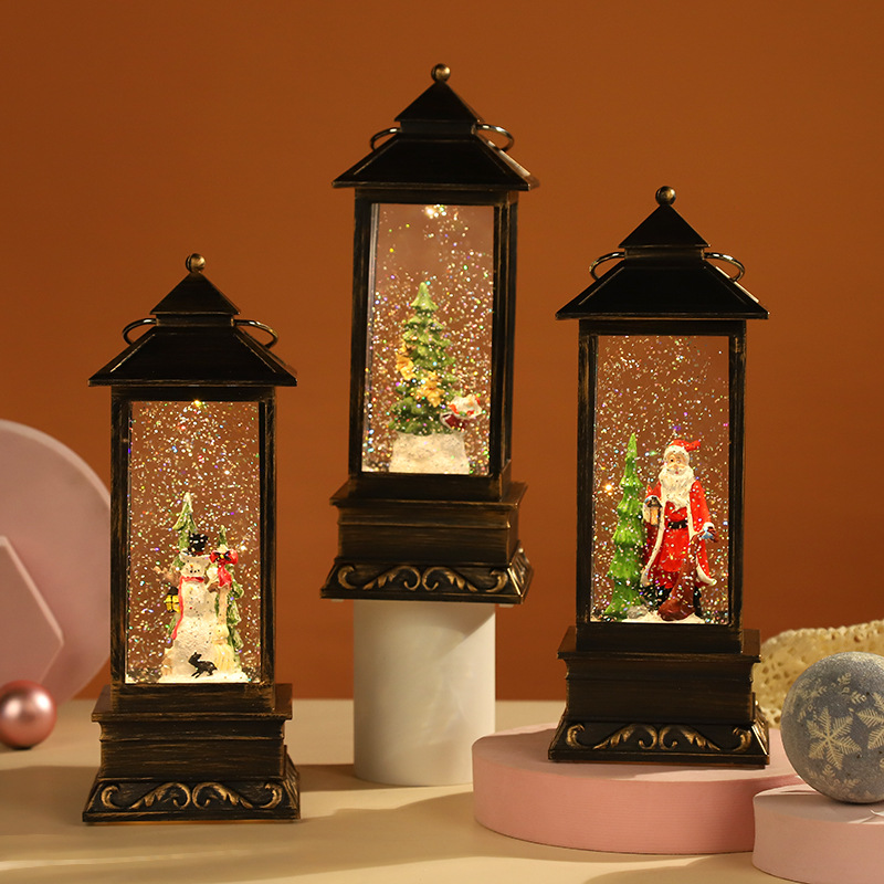 跨境圣诞节飘/圣诞树小夜灯/旋转发光水晶产品图