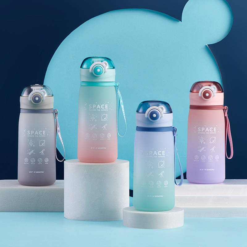 Ebon Permanent Star River Frosted Plastic Water Cup Gradient High Appearance Level Large Capacity Simple Portable Student Space Cup details Picture