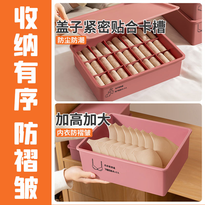 Yzt 3023 Plastic Storage Box Household Bra Underwear Sock Box Drawer Type Clothing Storage Underwear Box Specification drawing