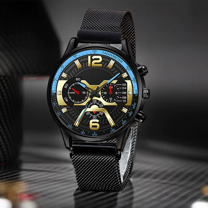 New magnetic buckle men's fashion export wholesale trendy sports wristwatch, business cross-border bestseller sports shake Specification drawing
