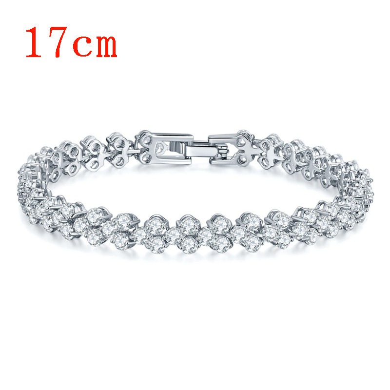 Roman bracelet, fashionable copper inlaid AAA zircon bracelet, factory direct sales, ladies' bracelet, gemstone rose gold bracelet Application Scenario