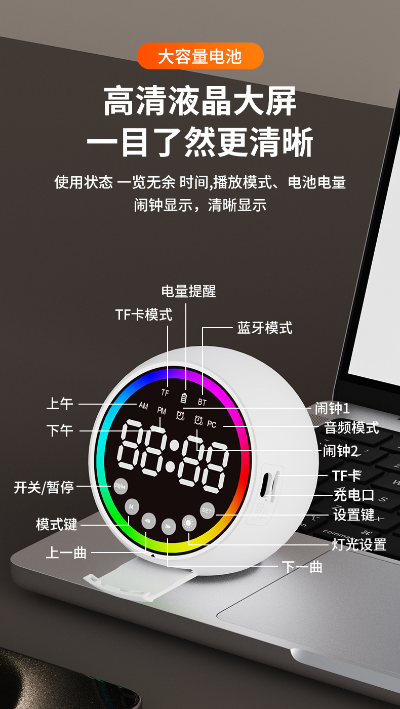 学生宿舍无线蓝牙音箱迷你便携式音响高音质超长待机2025热销款详情11