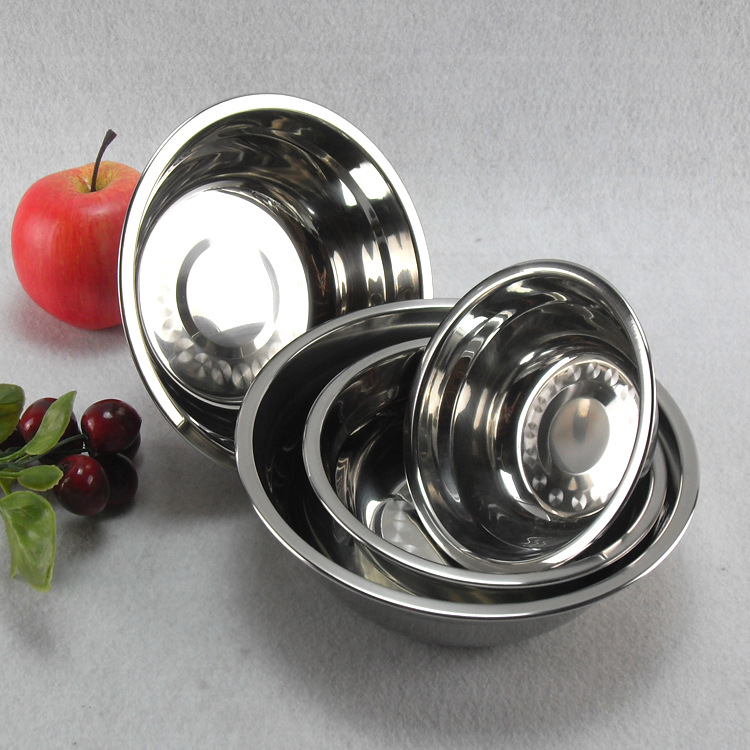 Stainless Steel Non-Magnetic Soup Basin Round Deepening And Thickening 05 Multi-Purpose Dish Basin Basin Bowl School Hotel Canteen Application Scenario
