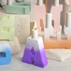 diy capital letter candlestick molds, scented candle holders, gypsum ornaments, silicone molds, wholesale handicrafts ornaments, ornaments, European-style resin ornaments details Picture