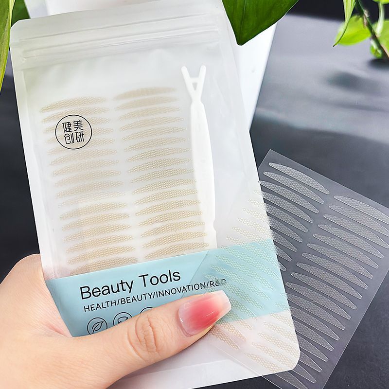 Bodybuilding research new olive super sticky double eyelid paste mixed matte invisible traceless natural students puffy eyes details Picture