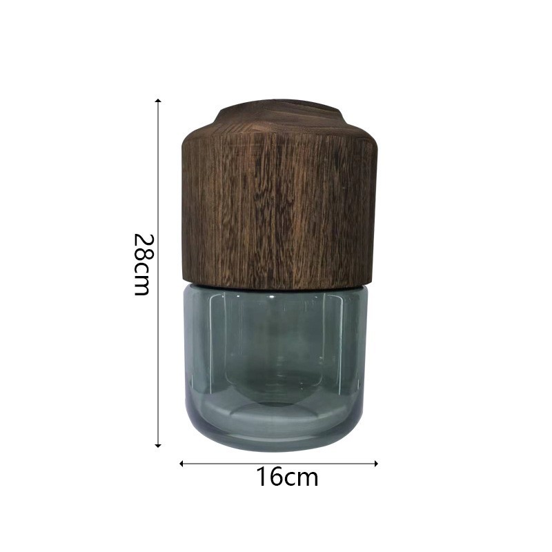 Nordic Log Clear Glass Vase Creative Home Decoration Flower Arrangement Container Simple Hydroponic Glass Vase Item Picture
