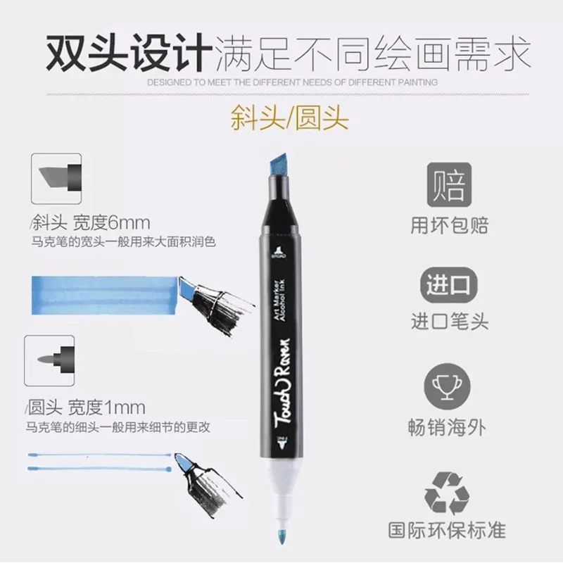 Chendi Stationery Writing Marker 48 Color Color Double Head Alcohol Oil Art Drawing Pen Watercolor Pen Color Pen Marker Application Scenario
