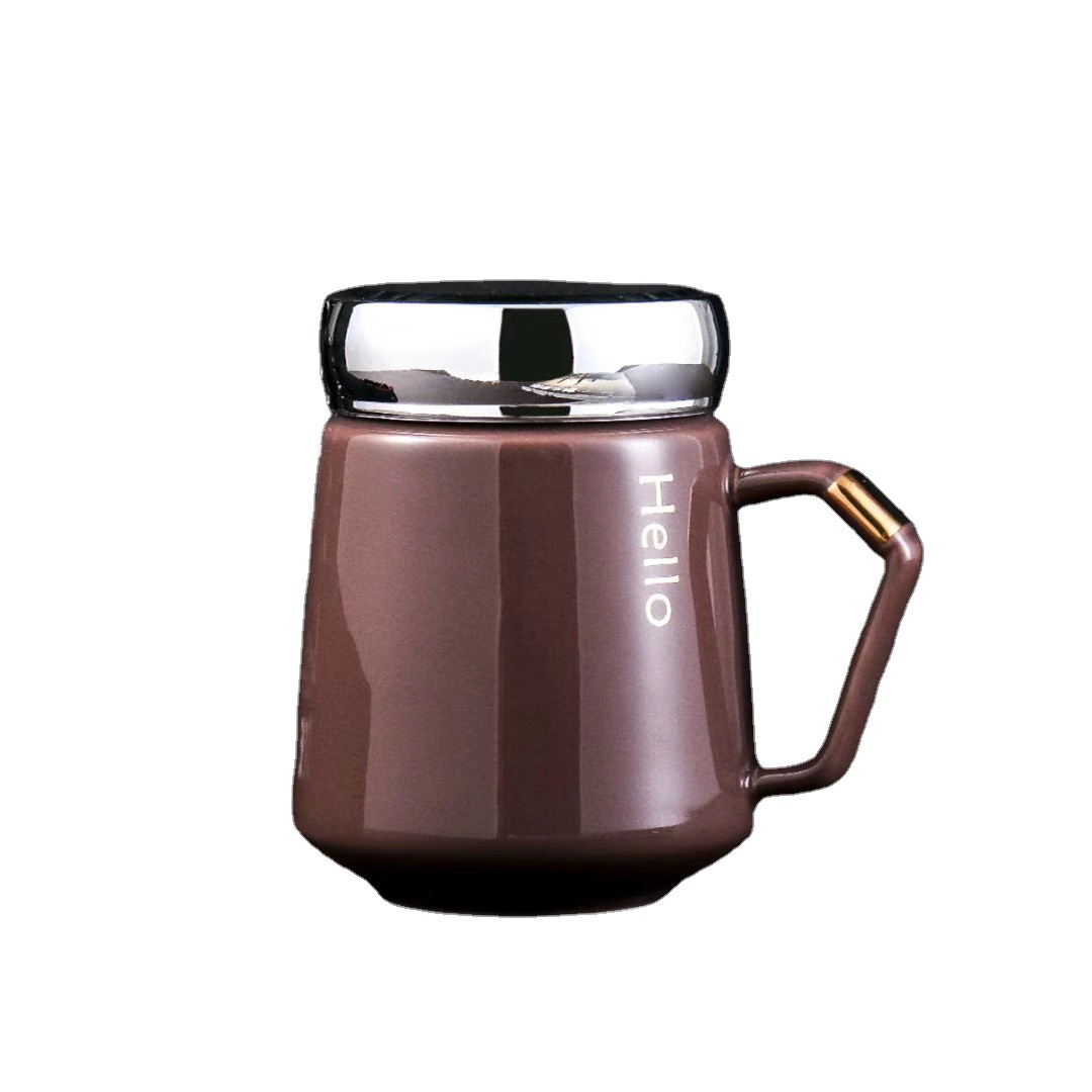 Customized business gifts: ceramic cups, laser-engraved mugs, simple English office cups, Nordic couple water cups Item Picture