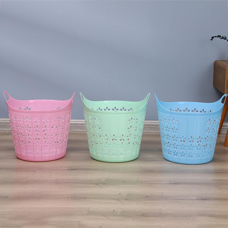 Laundry basket storage basket in stock wholesale, organizing basket, clothing and toy storage basket, plastic hand-held laundry basket details Picture