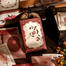 纸先生盒装明信片 玫瑰与她系列 创意ins手绘花卉手帐贺卡 30张入