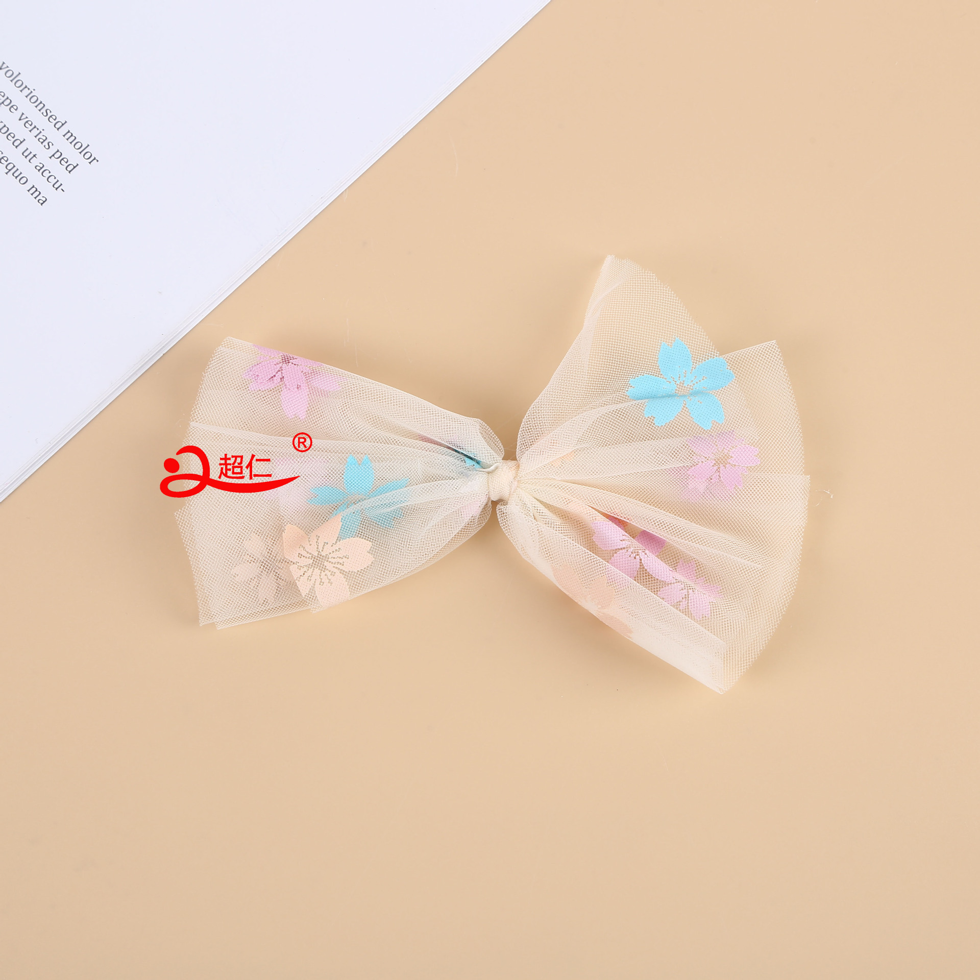 Hand-Made Bows Japan And South Korea Style Hair Accessories Gift Clothing Accessories New Mesh Parquet Color Bows Can Be Produced Specification drawing