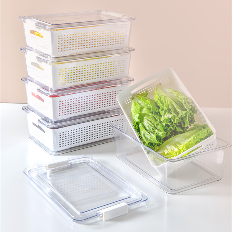 鸡蛋生鲜水果饺子盒冷冻食品级收纳盒PET家用厨房冰箱透明保鲜盒