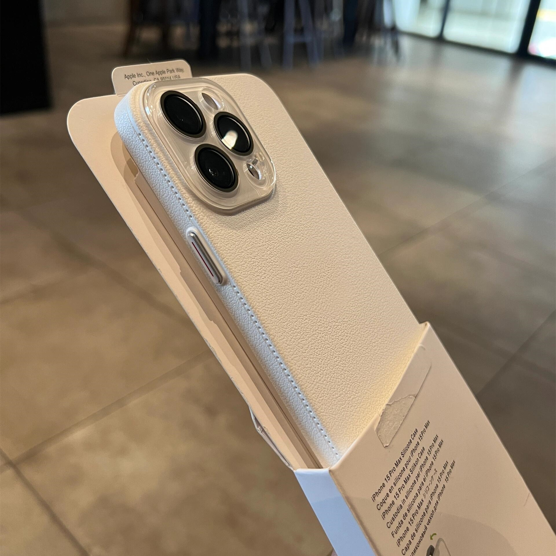 适用iPhone17Promax荔枝纹肤感水晶精孔苹果16手机壳硬壳保护套14