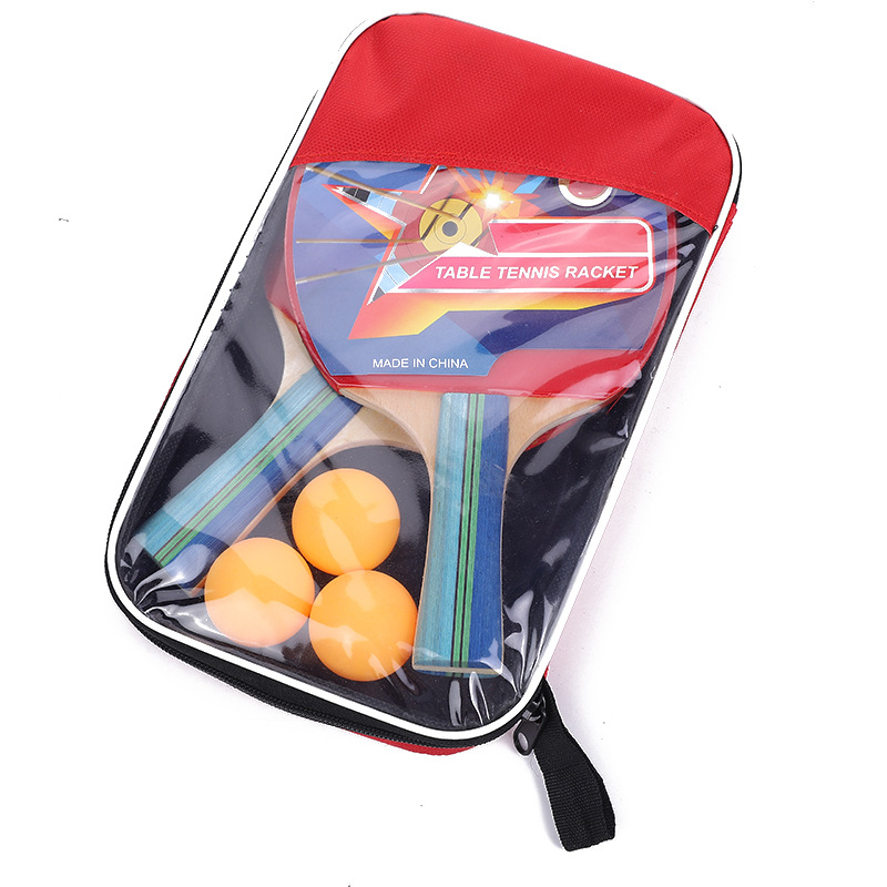 Square Bag Practical Type 302 Table Tennis Racket Set 2 Sets With High Elasticity Sponge Racket Wholesale Table Tennis Racket Horizontal Racket details Picture