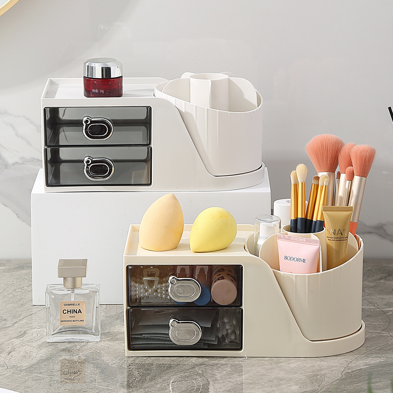 Cosmetics storage box Dresser desktop drawer type skin care products storage rack Multi-functional household goods makeup box full figure