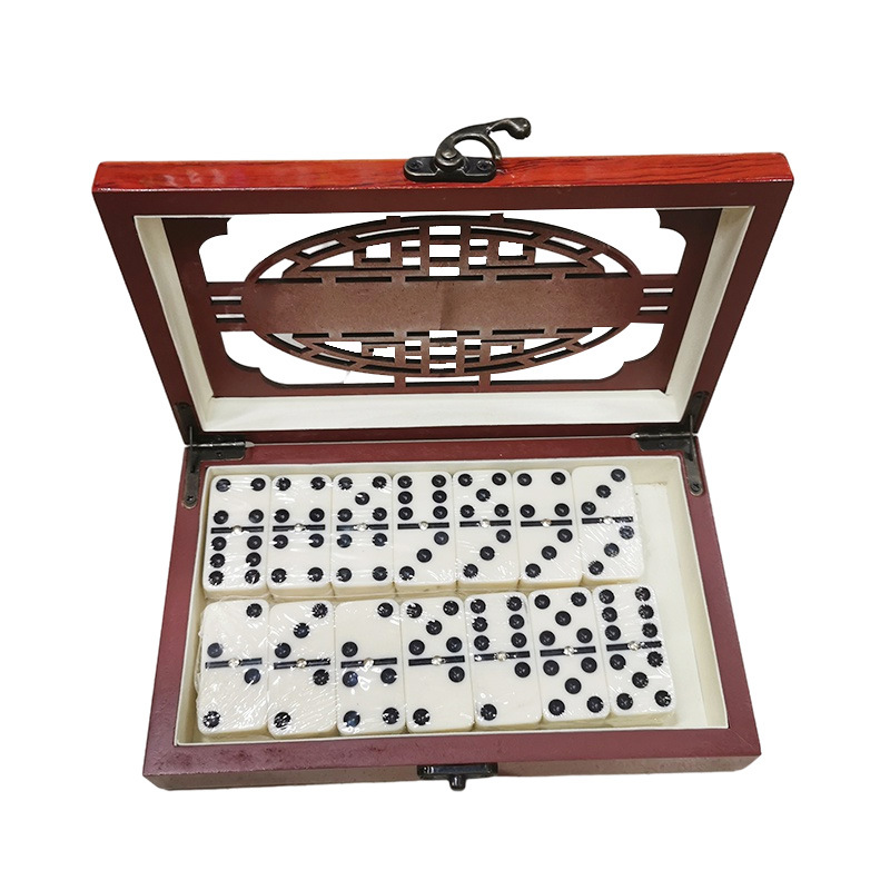 Domino wooden box physical shooting, wooden box, wooden material, domino adult toy box, available for order details Picture