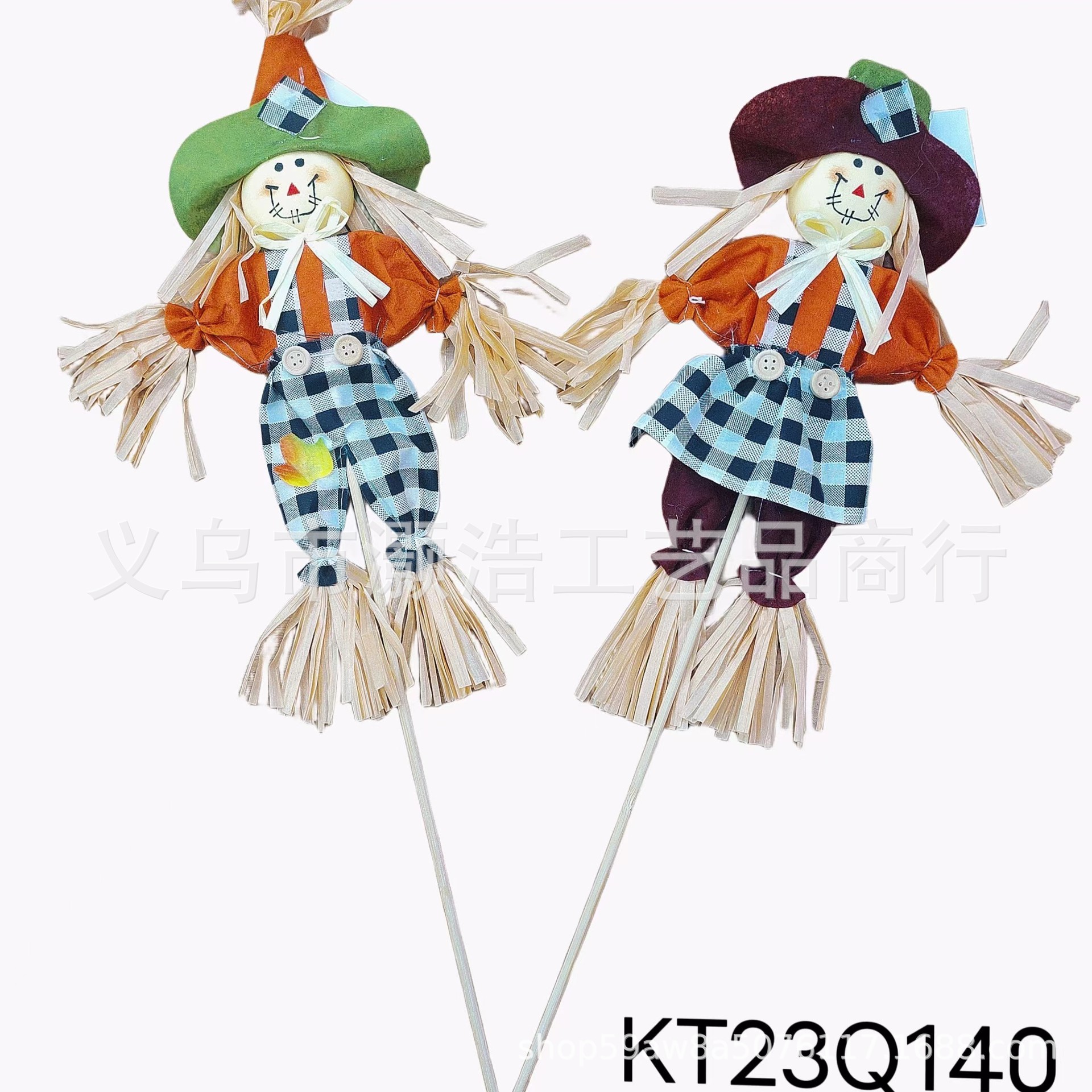 Source Manufacturers Supply Harvest Festival Scarecrow Crafts Wholesale Boy And Girl Cuttings 65Cm Long Festival Features