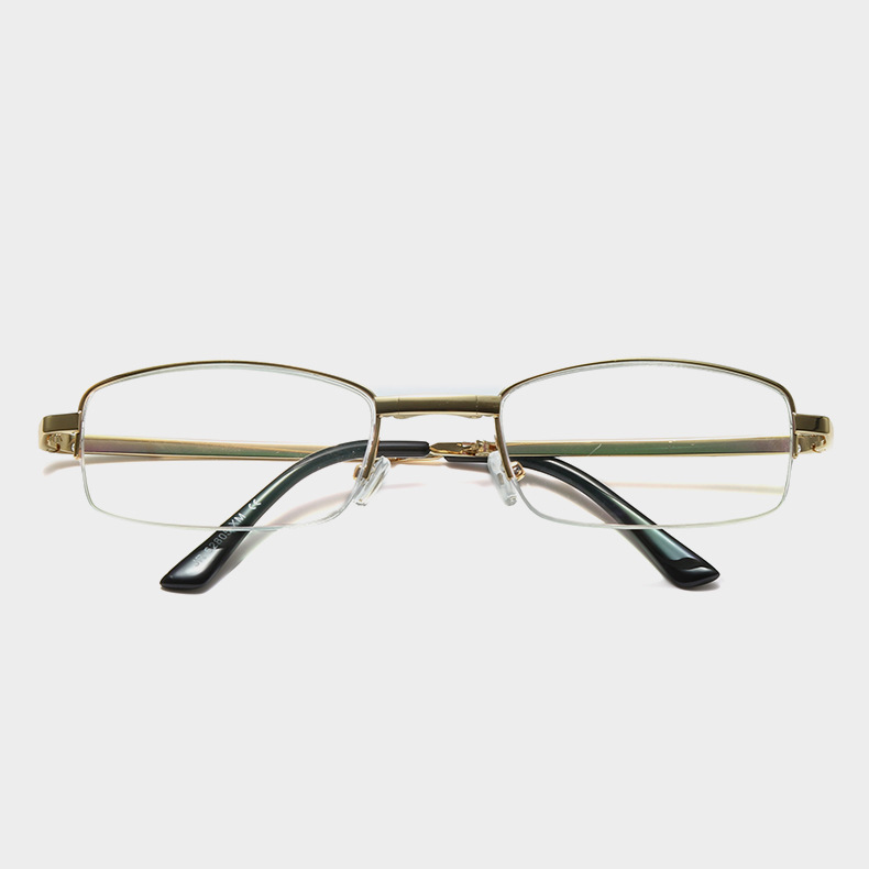 New fashionable reading glasses, folding reading glasses for the elderly, anti-blue light semi-frame reading glasses details Picture