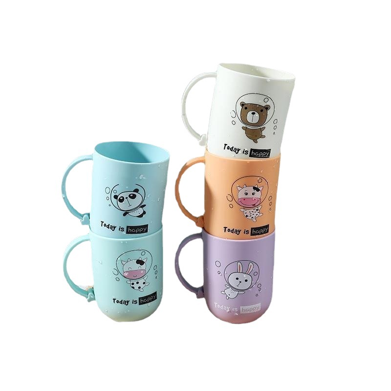 Plastic mouthwash cups, tooth brushing cups, children's toothache cups, creative and cute couple tooth brushing cups, toothbrush cups Item Picture