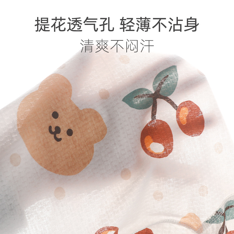 Baby and children's farting clothes, summer pure cotton pajamas, baby triangular hatching clothes, newborn boneless one-piece clothes, crawling clothes details Picture