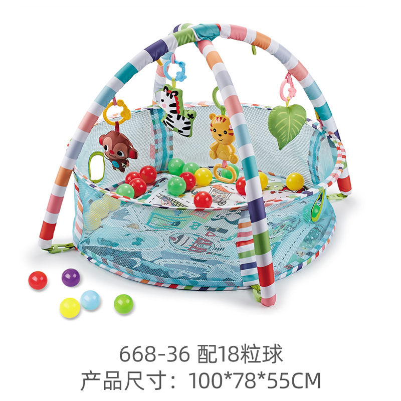 跨境热销婴儿围栏健身架0-3岁宝宝乌龟爬爬毯游戏垫海洋球池玩具详情图5