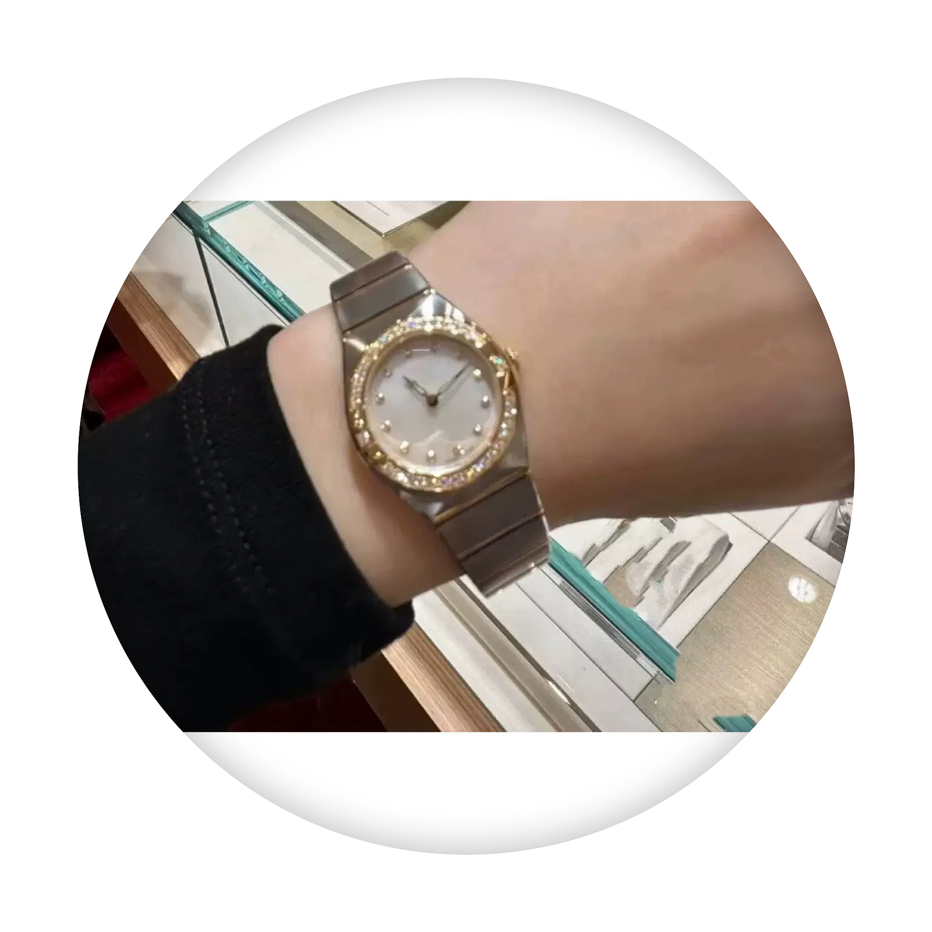 手表/日内瓦手表/金银色手表/手表女士2024时尚/手表男士2020休闲白底实物图