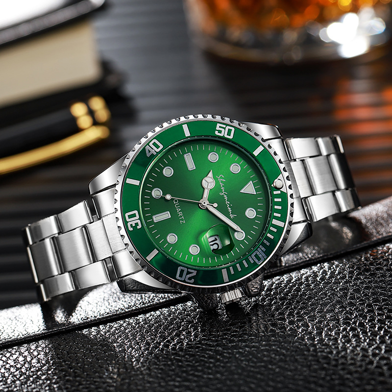Green Water Ghost Fully automatic fake mechanical Watch for men, skeletonized calendar, waterproof luminous, Douyin, Kuaishou one-piece consignment Specification image