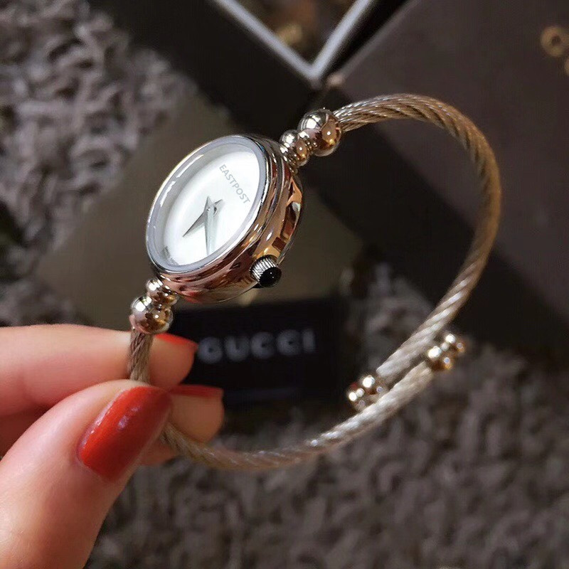 古 双G手镯手表女防水小巧气质简约潮流女生复古弹簧贝母手镯表详情16