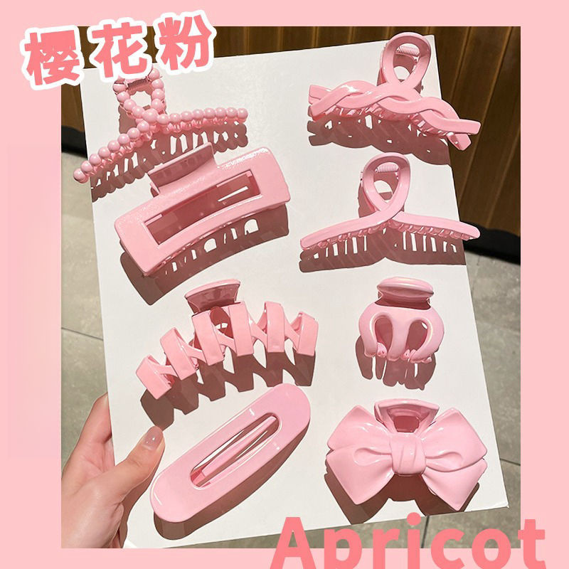 跨境克莱因蓝色系鲨鱼夹女高级感气质大号抓夹后脑勺发夹饰品批发详情9
