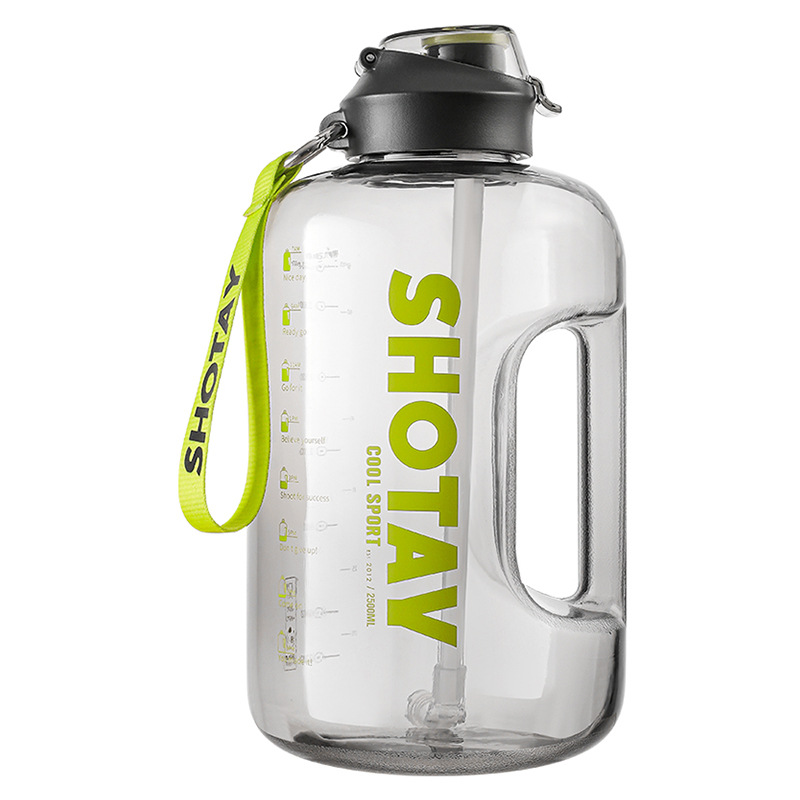 Shangtai Large Capacity Ton Ton Bucket Male Outdoor Fitness Kettle Portable Rope Sports Plastic Water Cup With Straw Cup Item Picture