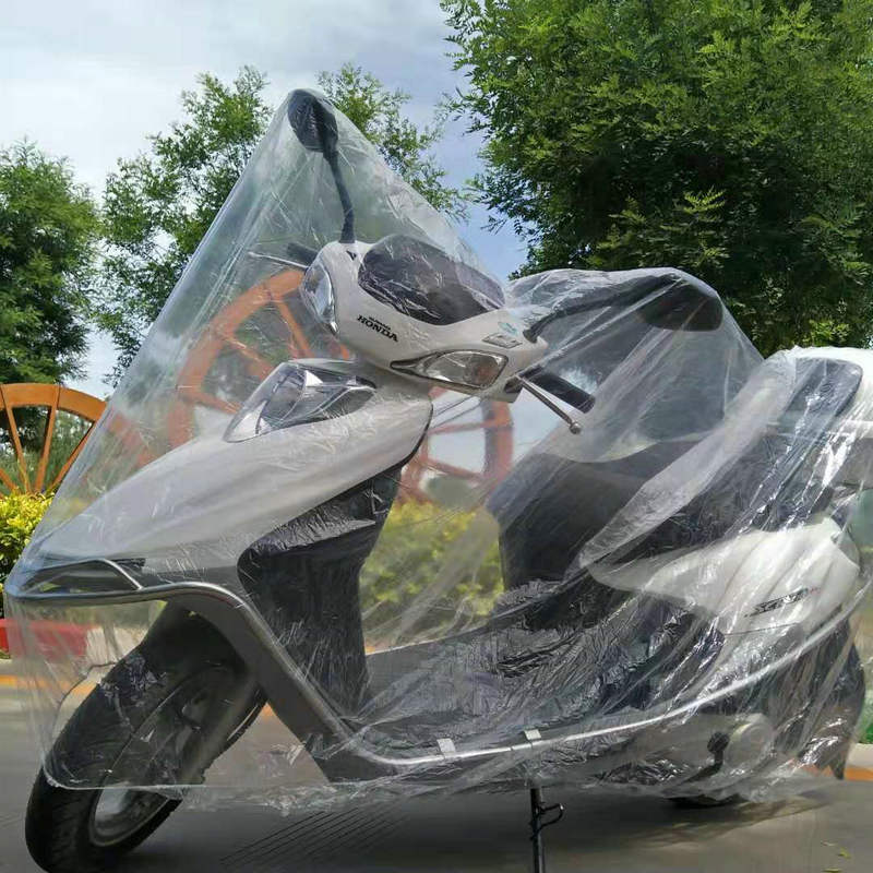 电动车一次性防尘罩摩托车电瓶车透明遮雨防尘塑料加厚防尘罩批发
