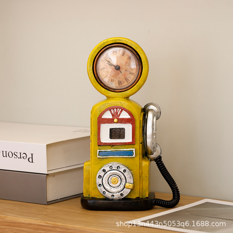 复古美式座钟细节图