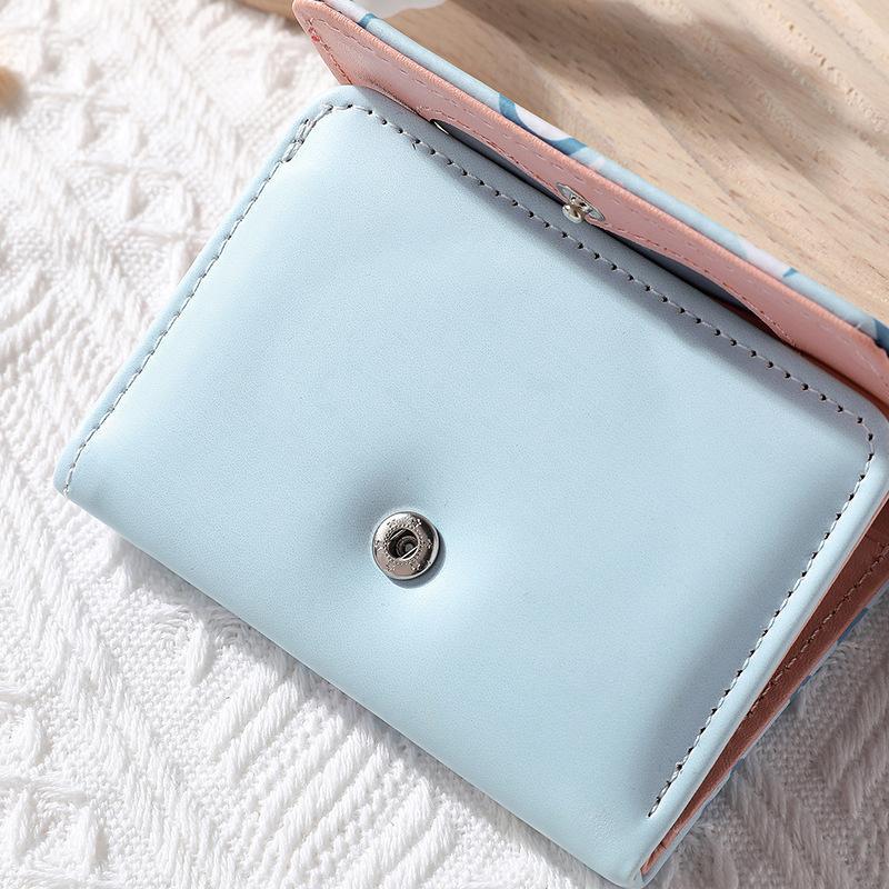 Factory direct sales of 30% off wallets. Girls' niche, unique, high-end, cute cartoon small coin wallets. Short student wallets Specification image