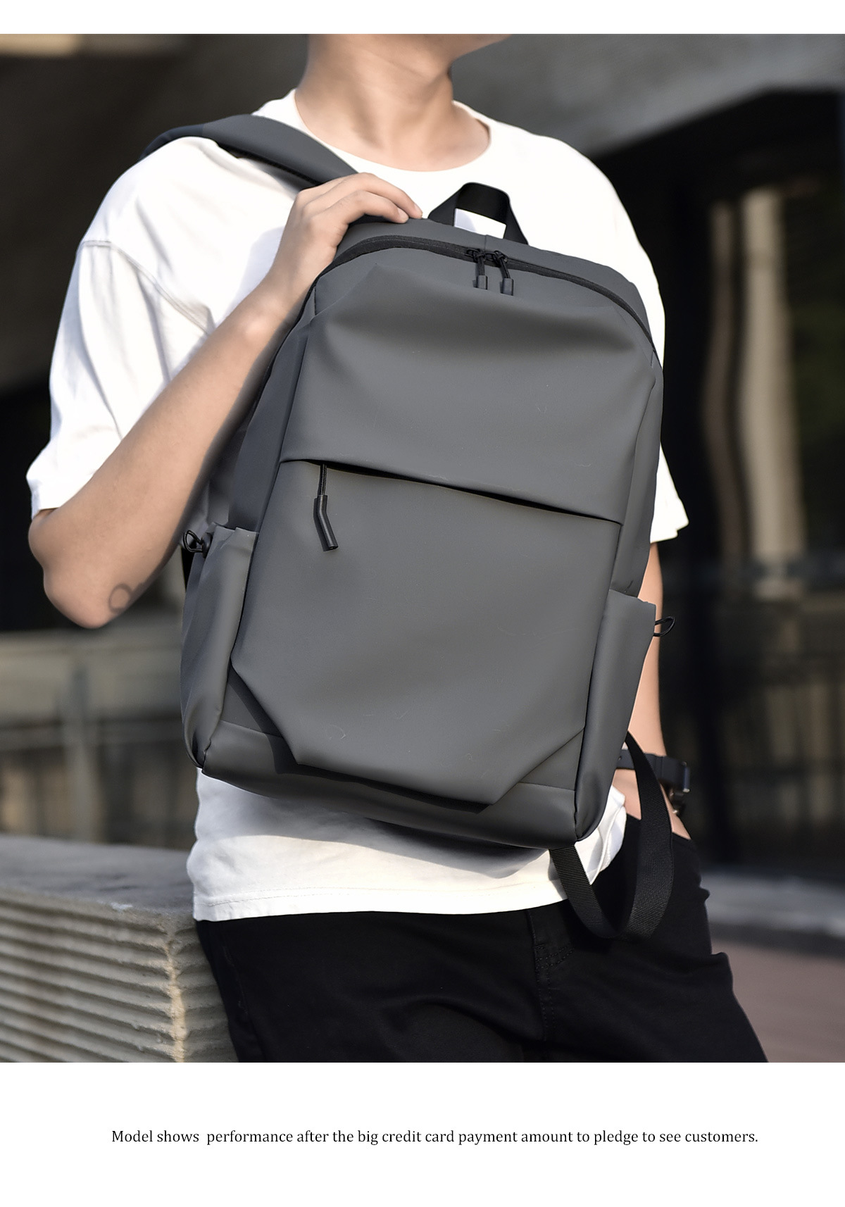 双肩包批发洋气复古潮流质感笔记本电脑包户外休闲防溅水旅行背包详情20