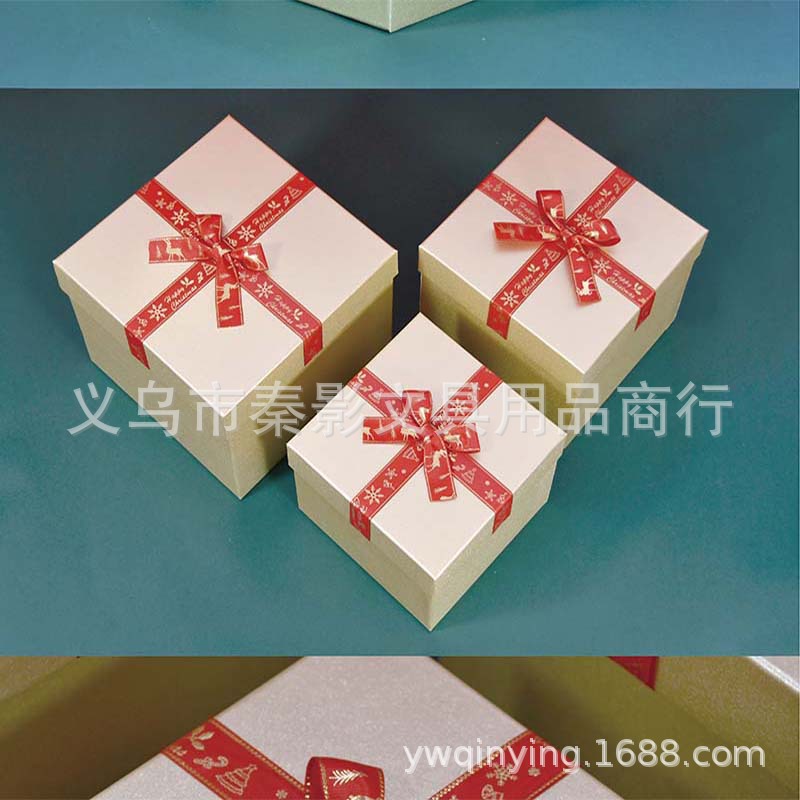 圣诞套装方形礼品盒礼物包装盒喜糖盒 香皂花盒详情图2