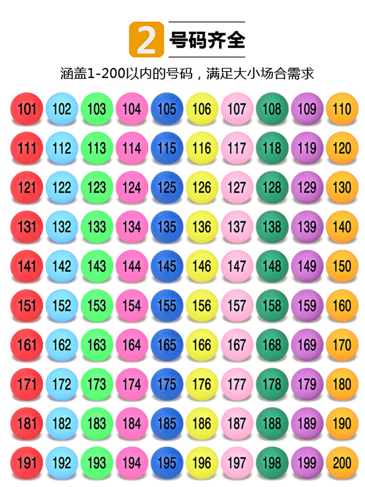 Color Numerical Ball Number Ball Draw Table Tennis Bidding Lottery Machine Draw Box Ball Diameter 4C Application Scenario