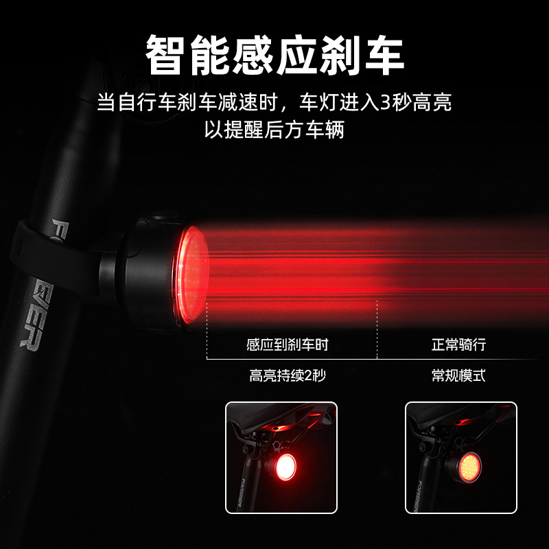 Cross-border bicycle lights, mini multi-functional mountain bike headlights, road bike warning taillights, outdoor cycling brake lights details Picture