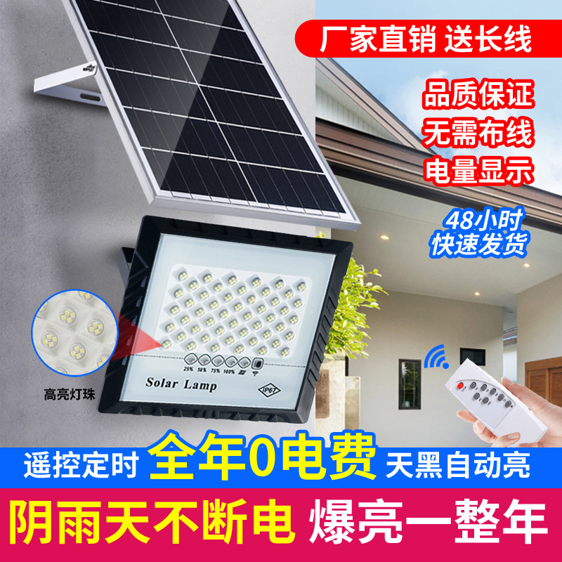 led solar garden floodlight Amazon cross-border exclusively for the full star project floodlight