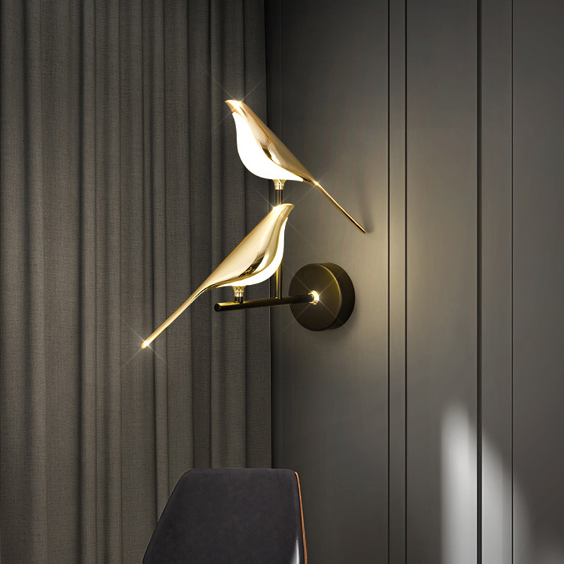 Living room art bedroom interior Magpie FKL Home decoration chandelier LED lighting fixtures Modern dining room Bird gold